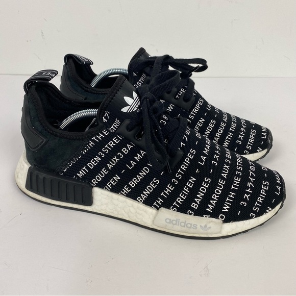 Adidas Ultraboost Black & White Language NMD R1 "Blackout" Men’s Athletic Shoes - Picture 1 of 9